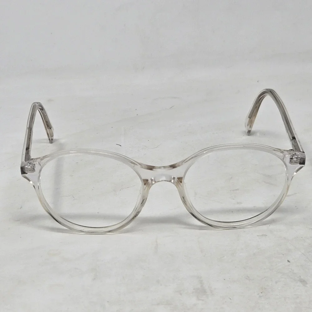 Warby Parker Farris 500 Crystal Clear Round Eyeglasses Frames 50-18-140